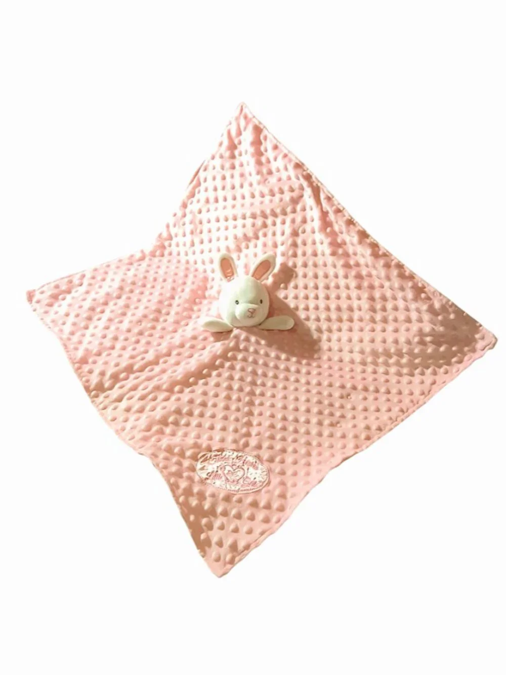 Little Me Thank Heaven For Little Girls Minky Dots Pink Lovey Blanket 23